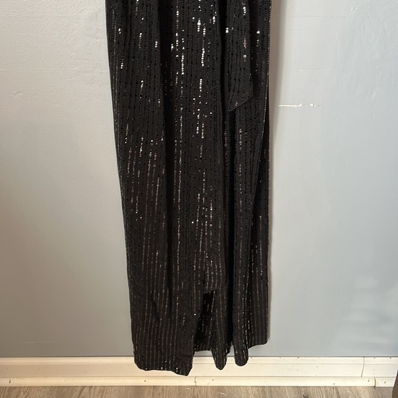 Donna Ricco Surplice Tie Waist Sequin Knit Jumpsuit size 18/20 - Picture 4 of 6
